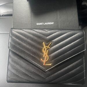YSL Black Clutch